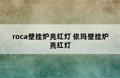 roca壁挂炉亮红灯 依玛壁挂炉亮红灯